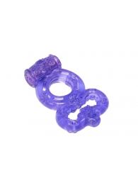 Фиолетовое эрекционное кольцо Rings Treadle с подхватом - Lola Games - в Новокуйбышевске купить с доставкой