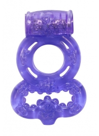 Фиолетовое эрекционное кольцо Rings Treadle с подхватом - Lola Games - в Новокуйбышевске купить с доставкой