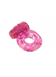 Розовое эрекционное кольцо с вибрацией Rings Axle-pin - Lola Games - в Новокуйбышевске купить с доставкой