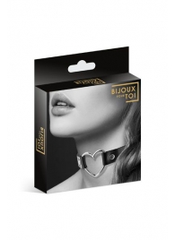 Чёрный чокер с кольцом в форме сердца - Bijoux Pour Toi - купить с доставкой в Новокуйбышевске