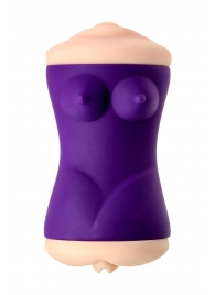 Двухсторонний мастурбатор JOS YARA в фиолетовой колбе - JOS - в Новокуйбышевске купить с доставкой