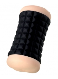 Двухсторонний мастурбатор JOS JANICE в черном цилиндре - JOS - в Новокуйбышевске купить с доставкой