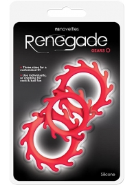 Набор из 3 красных эрекционных колец Renegade Gears - NS Novelties - в Новокуйбышевске купить с доставкой