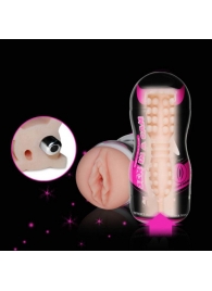 Мастурбатор-вагина Sex In A Can Vibra Vagina Tunnel - Lovetoy - в Новокуйбышевске купить с доставкой
