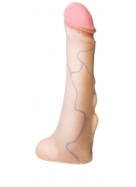 Реалистичная насадка с мошонкой REAL Standard - 18 см. - LOVETOY (А-Полимер) - купить с доставкой в Новокуйбышевске