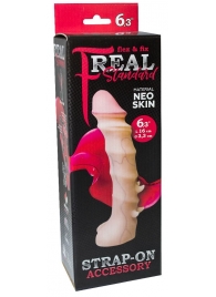 Насадка REAL Standard со спиралевидным узором - 19 см. - LOVETOY (А-Полимер) - купить с доставкой в Новокуйбышевске