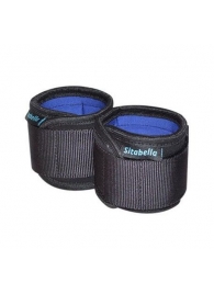 Неопреновые черно-синие наручники - Sitabella - купить с доставкой в Новокуйбышевске