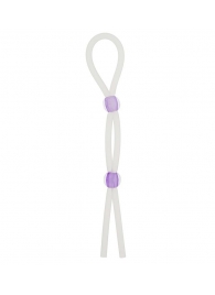 Прозрачное эрекционное кольцо-лассо SILICONE LASSO COCK RING DUAL BEADS - NMC - в Новокуйбышевске купить с доставкой