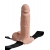 Телесный перезаряжаемый вибрострапон 7  Hollow Rechargeable Strap-on with Balls - 20,3 см. - Pipedream - купить с доставкой в Новокуйбышевске