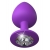 Фиолетовая анальная пробка со стразом Her Little Gem Large Plug - 9,5 см. - Pipedream - купить с доставкой в Новокуйбышевске