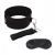 Черный ошейник с длинным поводком Collar and Leash Set - Lux Fetish - купить с доставкой в Новокуйбышевске