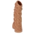 Телесная насадка с венками и открытой головкой Nude Sleeve L - 14 см. - KOKOS - в Новокуйбышевске купить с доставкой