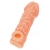 Телесная закрытая насадка с венками Cock Sleeve Size M - 15,6 см. - KOKOS - в Новокуйбышевске купить с доставкой