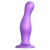 Фиолетовая насадка Strap-On-Me Dildo Plug Curvy size L - Strap-on-me - купить с доставкой в Новокуйбышевске