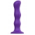 Фиолетовая насадка Strap-On-Me Dildo Geisha Balls size XL - Strap-on-me - купить с доставкой в Новокуйбышевске
