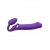 Фиолетовый безремневой вибрострапон Silicone Bendable Strap-On - size XL - Strap-on-me - купить с доставкой в Новокуйбышевске