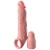 Телесная насадка-удлинитель 2 Inch Silicone X-tension with Strap - 20,3 см. - Pipedream - в Новокуйбышевске купить с доставкой