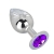 Большой плаг из стали с фиолетовым кристаллом Violet Dream - 9,5 см. - Erotic Fantasy - купить с доставкой в Новокуйбышевске