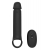 Черная насадка-удлинитель с вибрацией Vibrating Extender With Remote - Dream Toys - в Новокуйбышевске купить с доставкой
