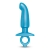 Голубая анальная пробка для массажа простаты Hither Silicone Prostate Plug - 14,3 см. - b-Vibe - в Новокуйбышевске купить с доставкой