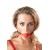Силиконовый кляп-шар на чёрных ремешках Red Gag silicone - Orion - купить с доставкой в Новокуйбышевске