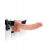 Телесный полый страпон с вибрацией Vibrating Hollow Strap-On with Balls - 24 см. - Pipedream - купить с доставкой в Новокуйбышевске