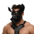 Черная кожаная маска «Собака» - Crazy Handmade - купить с доставкой в Новокуйбышевске