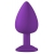 Большая фиолетовая анальная пробка Emotions Cutie Large с голубым кристаллом - 10 см. - Lola Games - купить с доставкой в Новокуйбышевске
