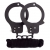 Чёрные наручники из листового металла в комплекте с веревкой BONDX METAL CUFFS LOVE ROPE SET - Dream Toys - купить с доставкой в Новокуйбышевске