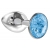 Малая серебристая анальная пробка Diamond Light blue Sparkle Small с голубым кристаллом - 7 см. - Lola Games - купить с доставкой в Новокуйбышевске