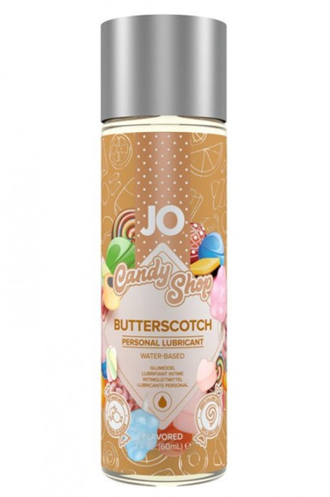 Смазка на водной основе Candy Shop Butterscotch с ароматом ирисок - 60 мл. - System JO - купить с доставкой в Новокуйбышевске