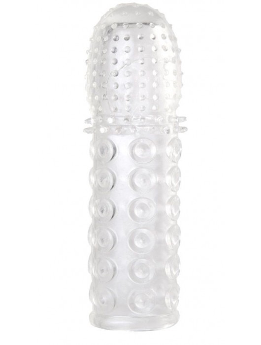 Прозрачная закрытая гелевая насадка - 13,5 см. - Toyfa Basic - в Новокуйбышевске купить с доставкой
