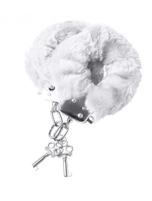 Наручники с белой меховой опушкой - ToyFa - купить с доставкой в Новокуйбышевске