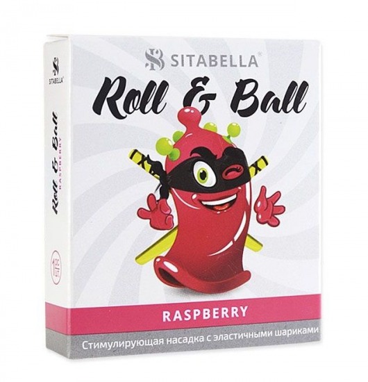 Стимулирующий презерватив-насадка Roll   Ball Raspberry - Sitabella - купить с доставкой в Новокуйбышевске