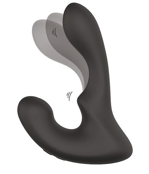 Чёрный массажер простаты с 2 моторами BOOTY ROCKER - Dream Toys - в Новокуйбышевске купить с доставкой