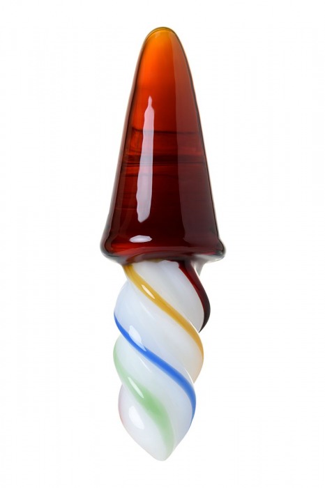 Коническая стеклянная анальная втулка Sexus Glass - 16 см. - Sexus