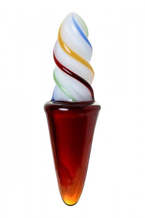 Коническая стеклянная анальная втулка Sexus Glass - 16 см. - Sexus