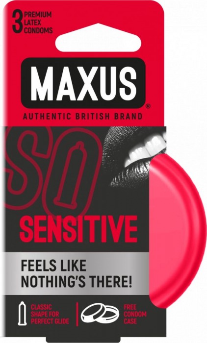 Ультратонкие презервативы в железном кейсе MAXUS Sensitive - 3 шт. - Maxus - купить с доставкой в Новокуйбышевске