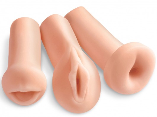 Комплект из 3 мастурбаторов All 3 Holes: вагина, анус, ротик - Pipedream - в Новокуйбышевске купить с доставкой