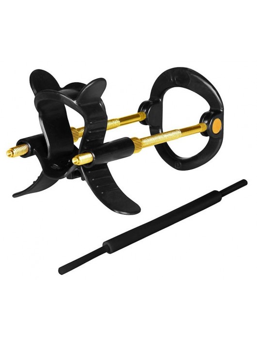 Черно-золотистый экстендер для пениса Sex Expert - Sex Expert - в Новокуйбышевске купить с доставкой