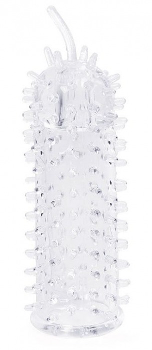 Закрытая рельефная насадка Crystal sleeve с усиками - 12 см. - Erowoman-Eroman - в Новокуйбышевске купить с доставкой
