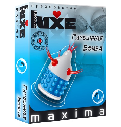 Презерватив LUXE Maxima  Глубинная бомба  - 1 шт. - Luxe - купить с доставкой в Новокуйбышевске