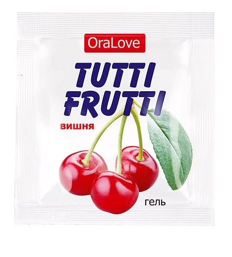 Пробник гель-смазки Tutti-frutti с вишнёвым вкусом - 4 гр. - Биоритм - купить с доставкой в Новокуйбышевске