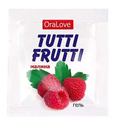 Пробник гель-смазки Tutti-frutti с малиновым вкусом - 4 гр. - Биоритм - купить с доставкой в Новокуйбышевске