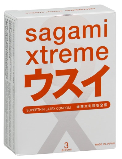 Ультратонкие презервативы Sagami Xtreme SUPERTHIN - 3 шт. - Sagami - купить с доставкой в Новокуйбышевске