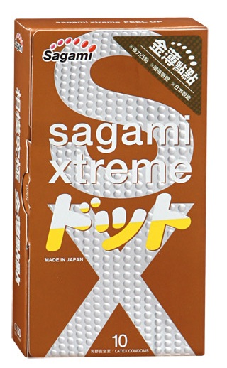 Презервативы Sagami Xtreme FEEL UP с точечной текстурой и линиями прилегания - 10 шт. - Sagami - купить с доставкой в Новокуйбышевске