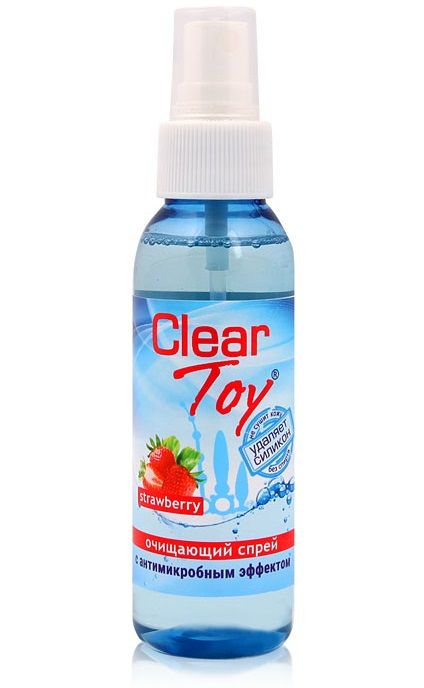 Очищающий спрей для игрушек CLEAR TOY Strawberry - 100 мл. - Биоритм - купить с доставкой в Новокуйбышевске