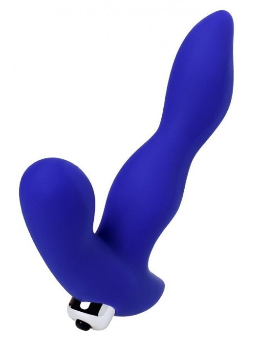 Синий силиконовый вибростимулятор простаты Stroman - 14,5 см. - ToyFa - в Новокуйбышевске купить с доставкой