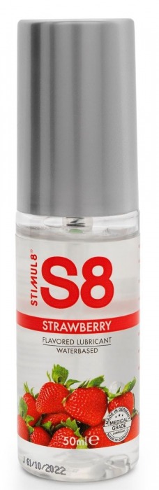 Лубрикант S8 Flavored Lube со вкусом клубники - 50 мл. - Stimul8 - купить с доставкой в Новокуйбышевске