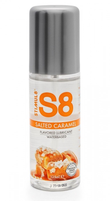 Смазка на водной основе S8 Flavored Lube со вкусом соленой карамели - 125 мл. - Stimul8 - купить с доставкой в Новокуйбышевске